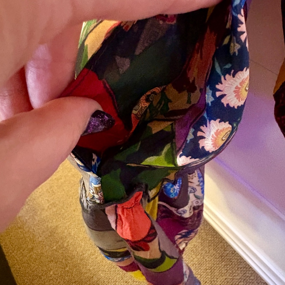Johnny Was Multicolor Patchwork Long Sleeve Dress - Picture 6 of 8